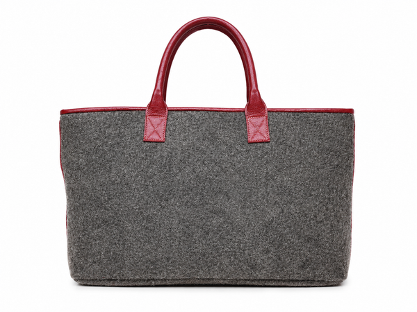 Lola Tote- Grey Wool Blend