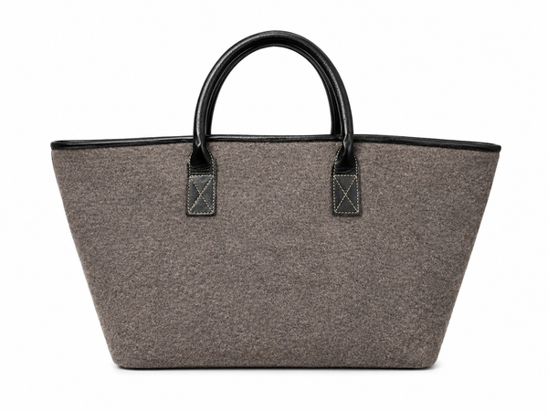 Lola Tote- Grey Wool Blend