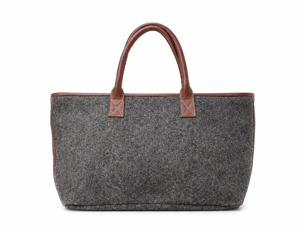 Lola Tote- Grey Wool Blend