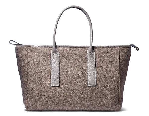 Stella Tote- Grey Wool Blend